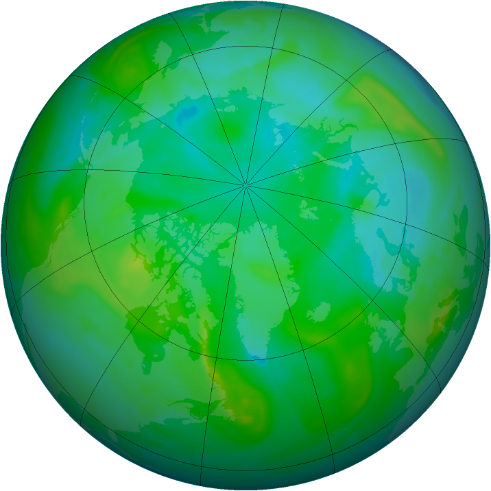 Arctic ozone map for 10 August 2007